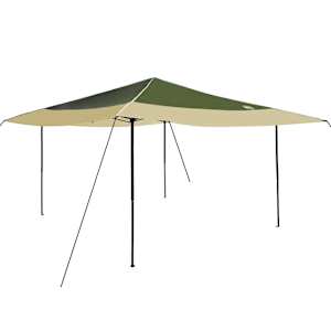 vidaXL Katuse telk 395 x 395 x 251 cm Roheline kangas