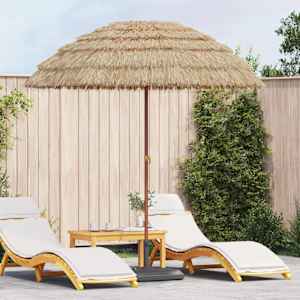 Plažni dežnik Naravna 205 x 205 x 210 cm Poliester in jeklo