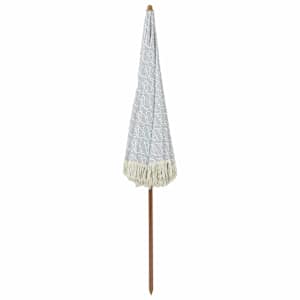 Plážový slunečník Šedá a bílá 205 x 205 x 210 cm - obrázek 4