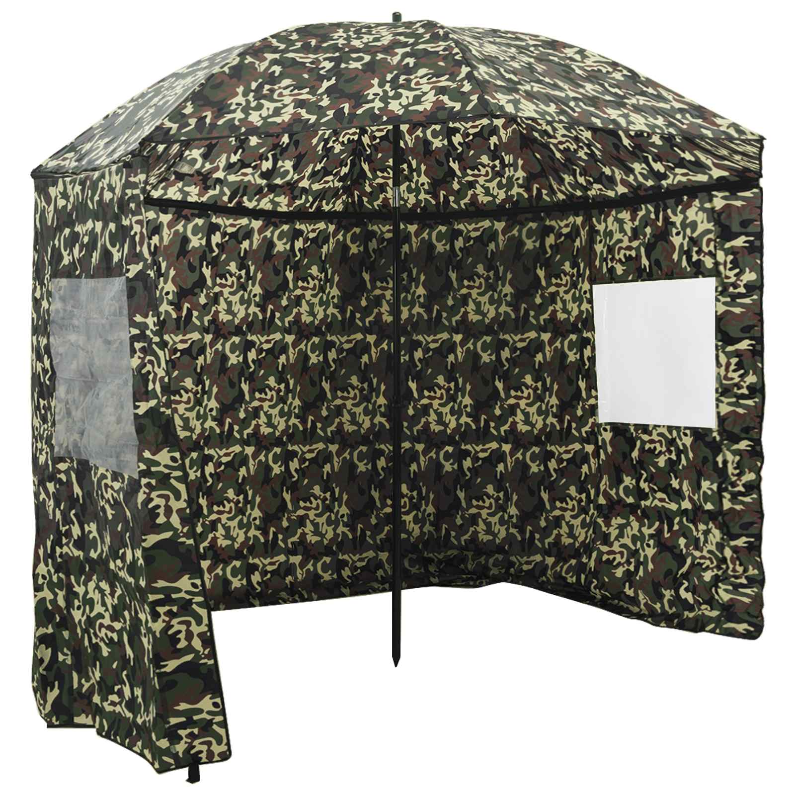 vidaXL Umbrelă pentru Pescuit Camuflaj 240 x 210 cm Poliester Oxford