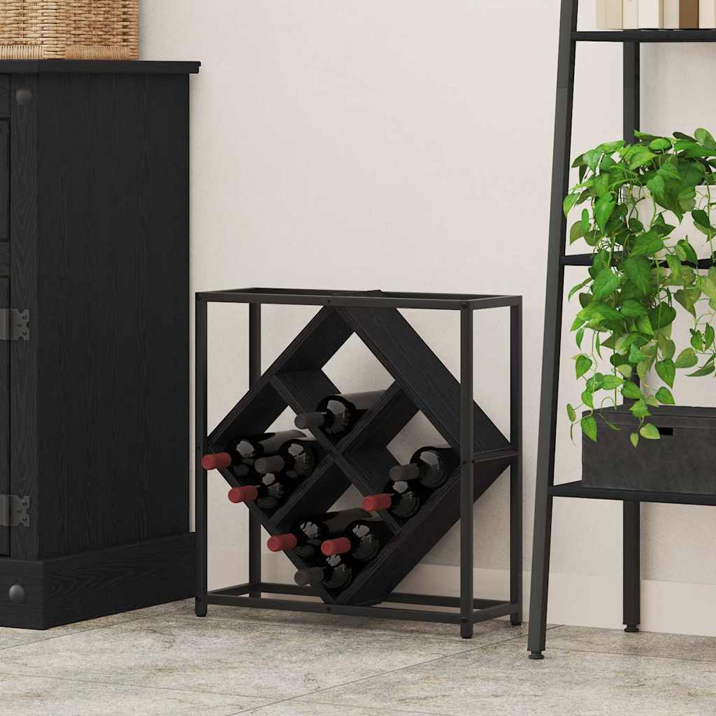 Veinirer Rack Must Dublee 51x18x52,5 cm Tehispuit