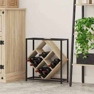 Stojalo za vino Sonoma hrast 51 x 18 x 52,5 cm Konstruiran les