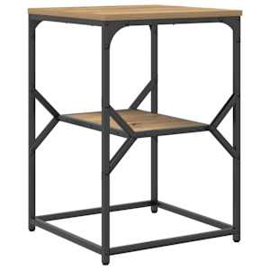 vidaXL K&uuml;lglaud K&auml;sit&ouml;&ouml;puu 41 x 40 x 60 cm T&ouml;&ouml;deldud puit ja teras