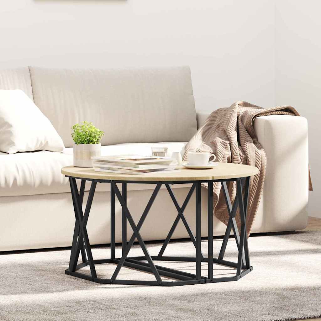 Масичка за кафе vidaXL Sonoma Oak 80x80x42 см, инженерна дървесина