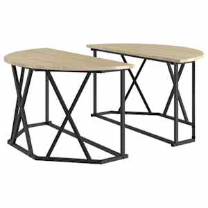 vidaXL Kohvilaud Sonoma tamm 80 x 80 x 42 cm T&ouml;&ouml;deldud puit ja teras