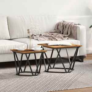 Komplet stranskih mizic 2 pcs predelan les