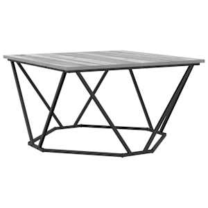 vidaXL Kohvilaud Hall Sonoma 80 x 80 x 45 cm T&ouml;&ouml;deldud puit ja teras
