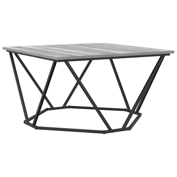 vidaXL Kohvilaud Hall Sonoma 80 x 80 x 45 cm T&ouml;&ouml;deldud puit ja teras