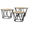 vidaXL Kohvilaud 3 tk Sonoma tamm 50 x 50 x 40 cm