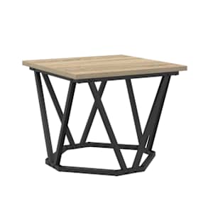 Konferenční stolek 3 pcs Sonoma dub Inženýrské dřevo a ocel - obrázek 7