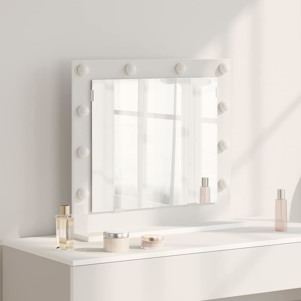 Peili LED-valoilla Valkoinen 60x55x18 cm