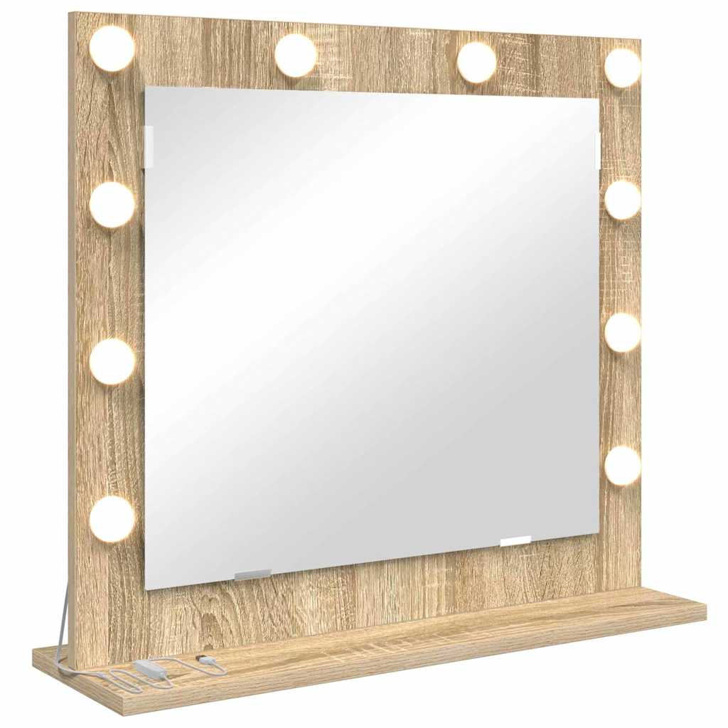 Peili LED-valoilla Sonoma Tammi 60x55x18 cm