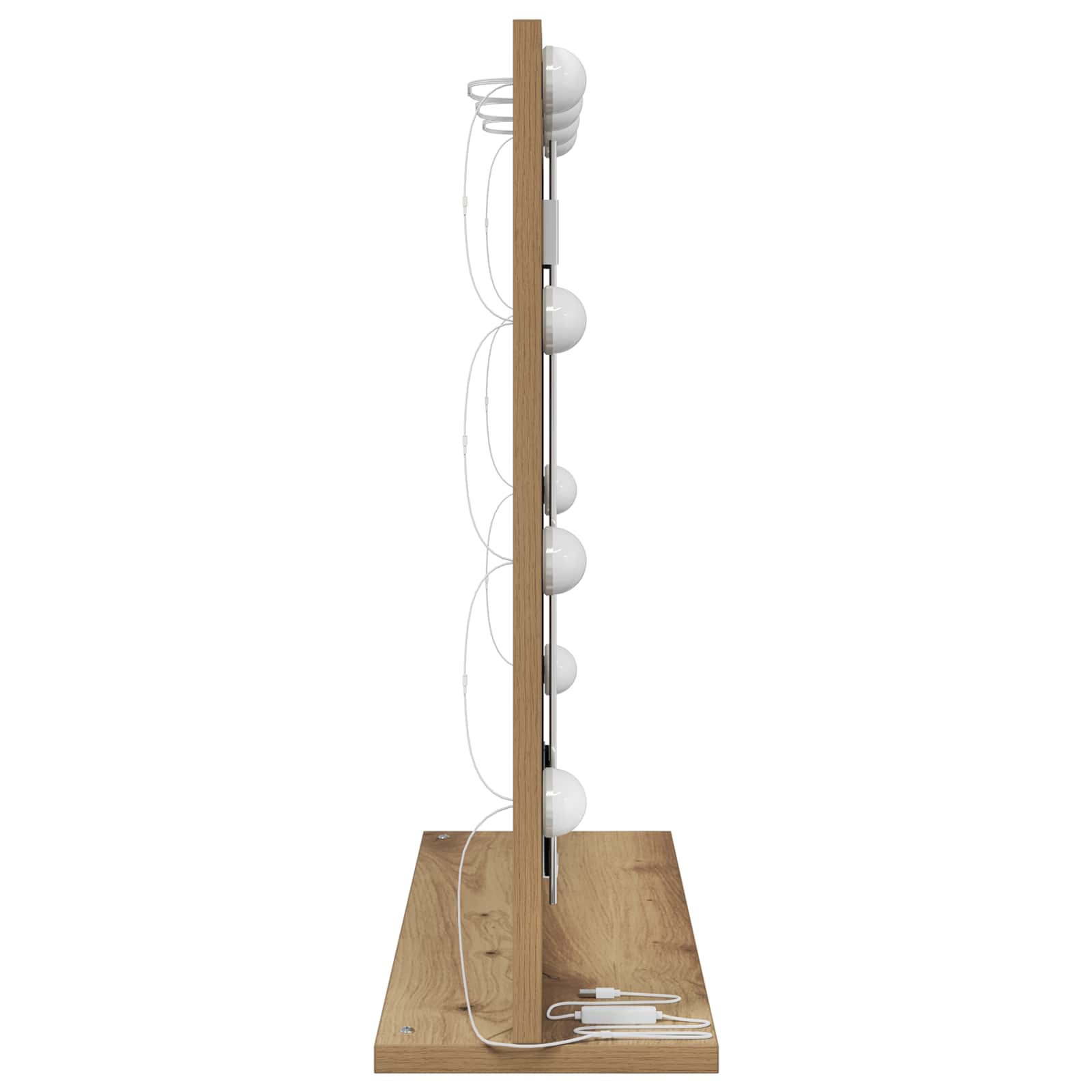 Meikkipöydän peili peilillä Harmaa Sonoma 60 x 55 x 18 cm - Image 5