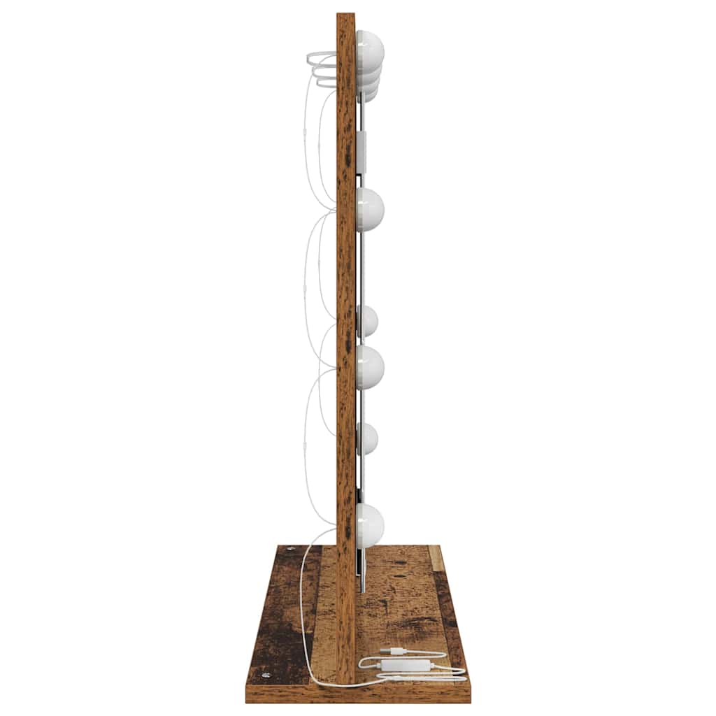 Smykkespejl med LED Lyskilder Gamle Træ 60x55x18 cm 5 8721158249289 wbg si en hd 1