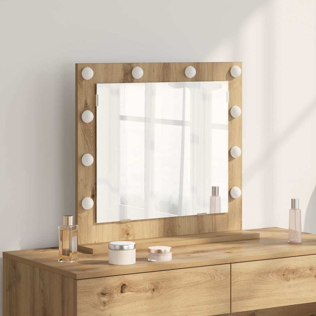 Peili LED-valoilla Artisan Oak 60x55x18 cm