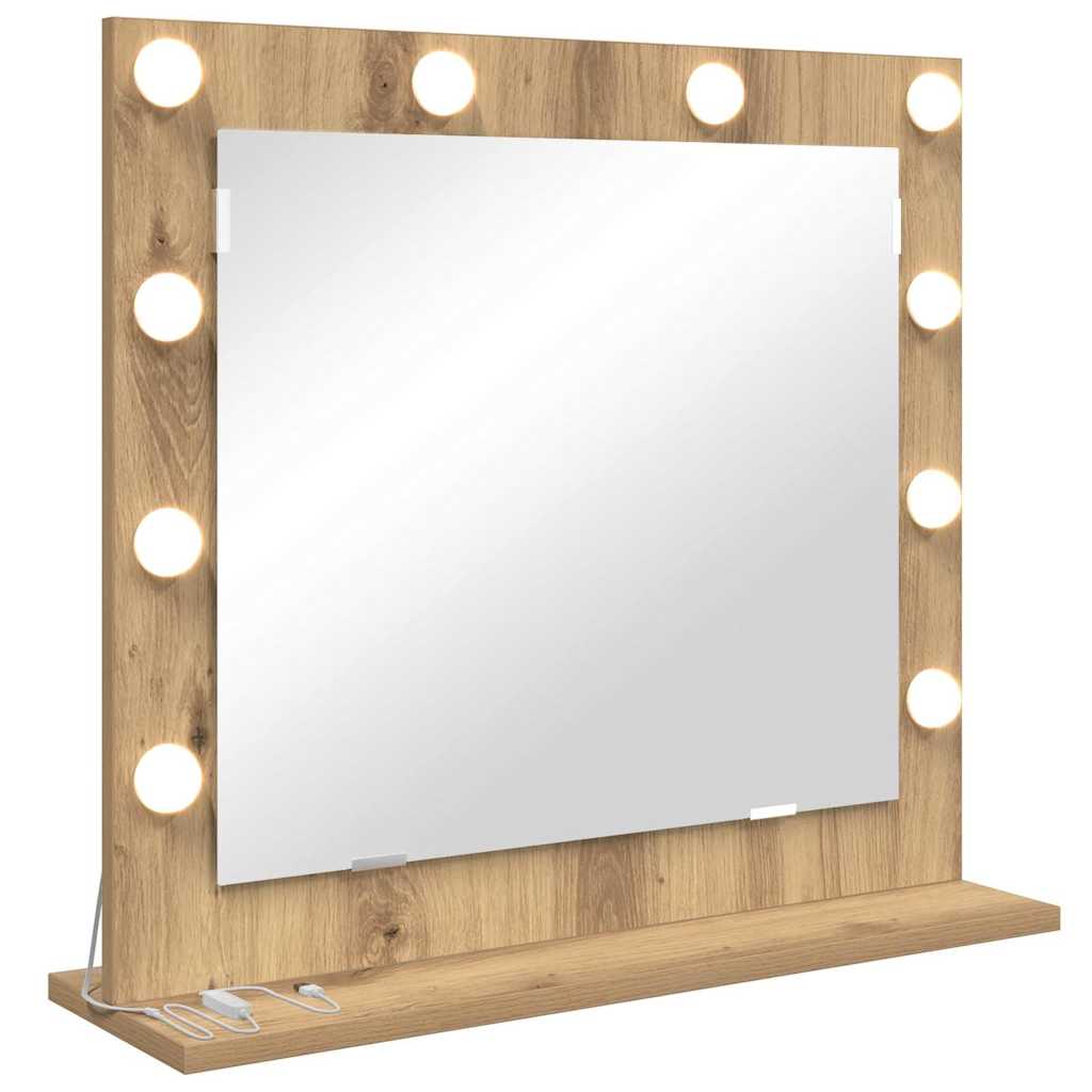 Peili LED-valoilla Artisan Oak 60x55x18 cm
