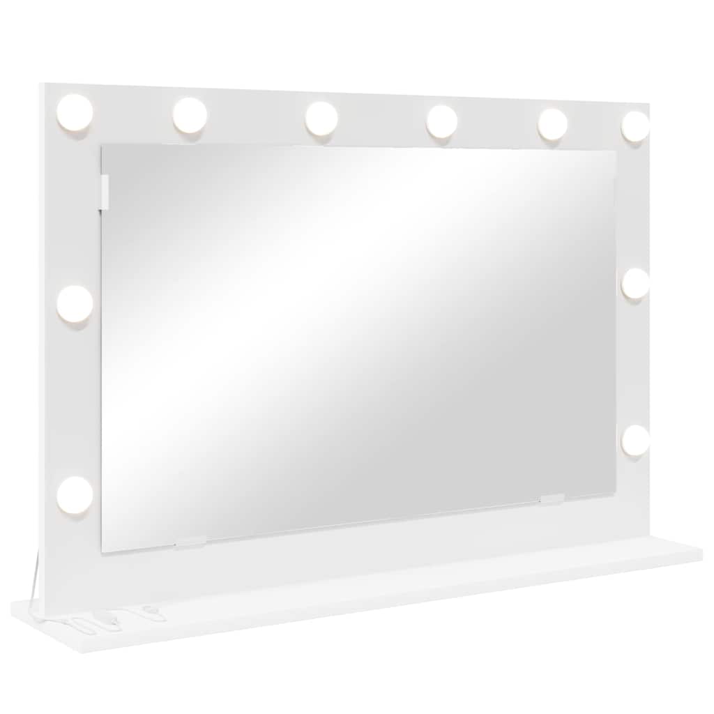 Peili LED-valoilla Valkoinen 80x55x18 cm