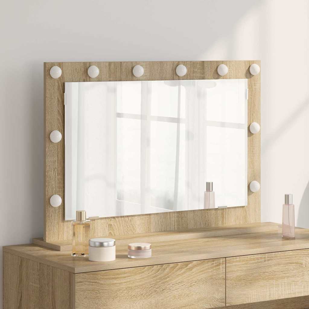 Peili Sonoma tammi Tekninen puu, Lasi 80 x 55 x 18 cm Peili