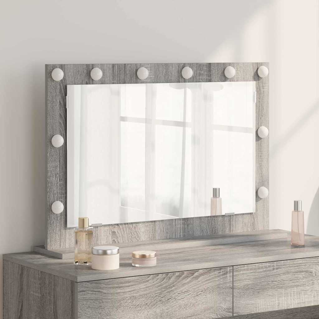 Meikkipeili Harmaa sonoma MDF 80 x 55 x 18 cm Meikkipeili