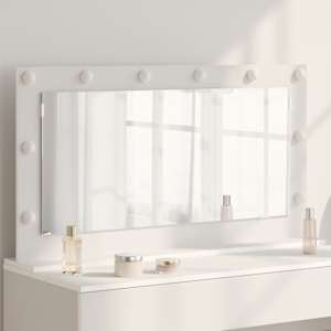 Ogledalo za toaletno mizico Pravokotna Bela 100 x 55 x 18 cm