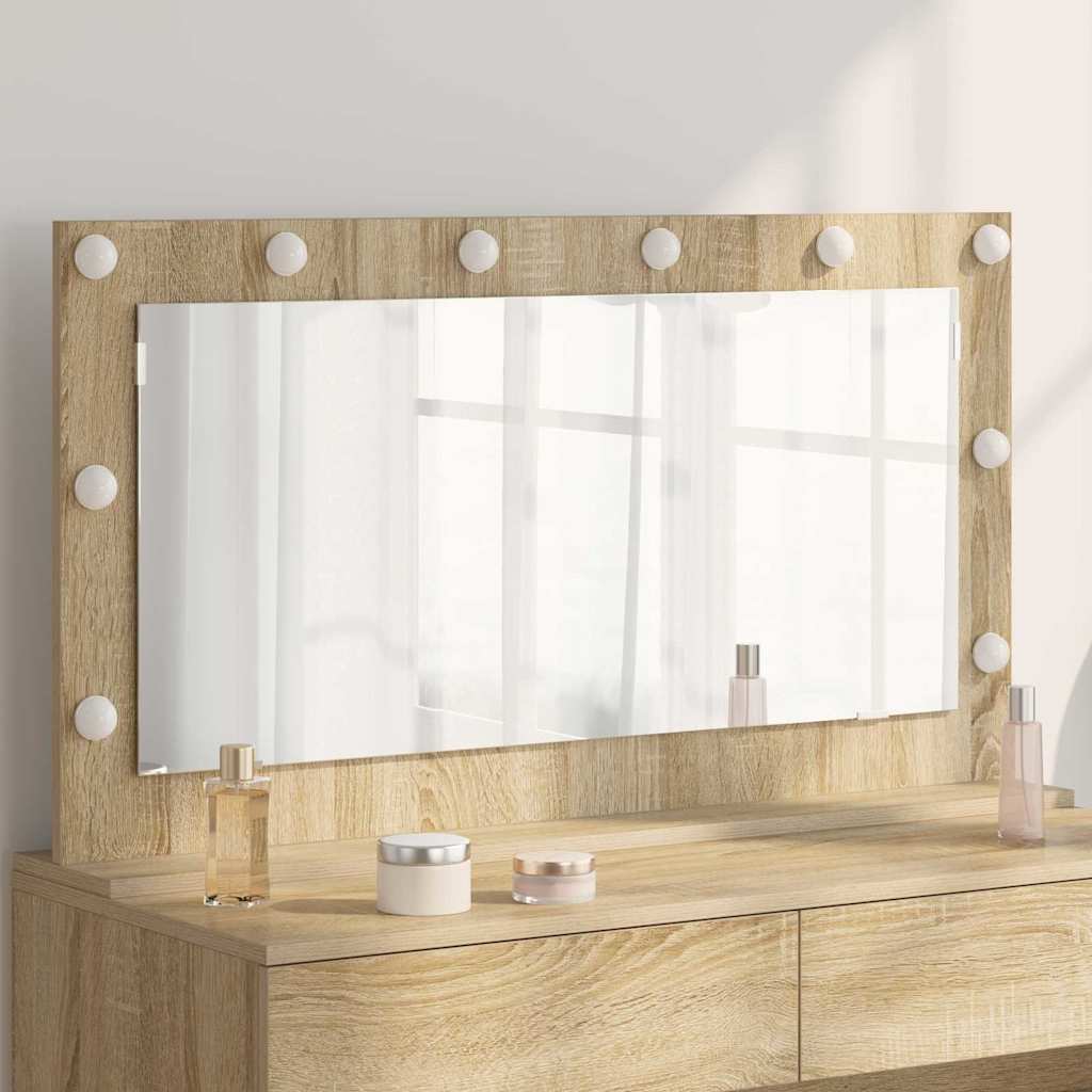 Peililipasto Sonoma Tammi MDF, Lasi 100 x 55 x 18 cm Peililipasto
