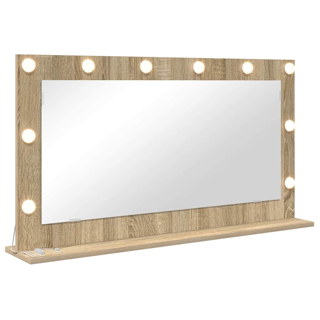 Peililipasto Sonoma Tammi MDF, Lasi 100 x 55 x 18 cm Peililipasto
