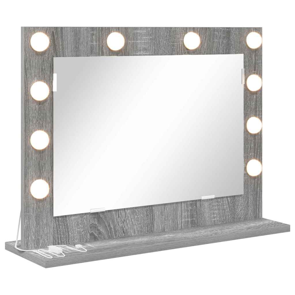 meikkipeili Harmaa Sonoma MDF, Lasi 60 x 45 x 18 cm Meikkipeili