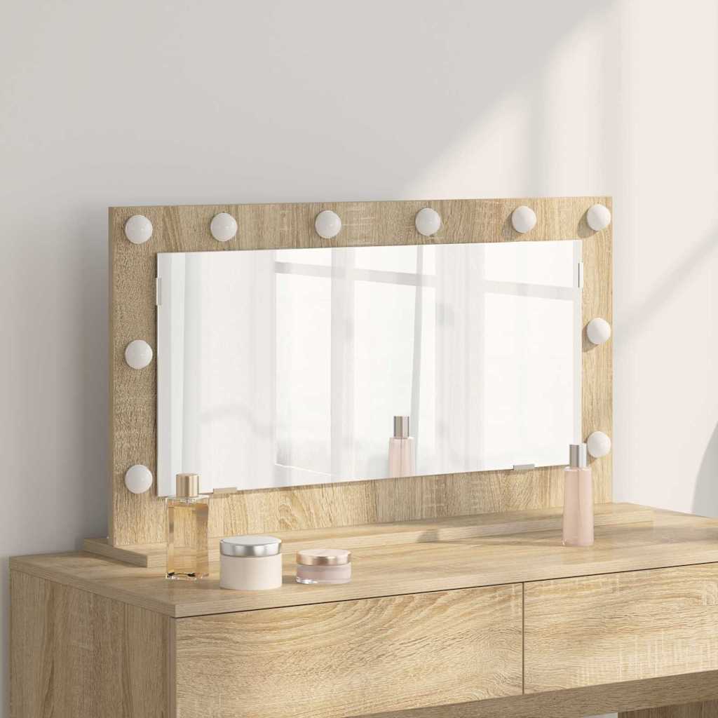 Meikkipeili Sonoma tammi Tekninen puu, Lasi 80 x 45 x 18 cm Peili