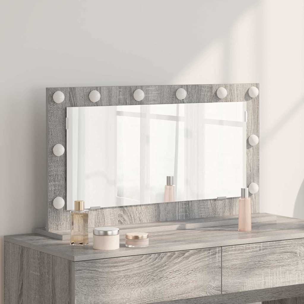 Meikkipeili Harmaa Sonoma Kuitulevy, Lasi 80 x 45 x 18 cm Peili