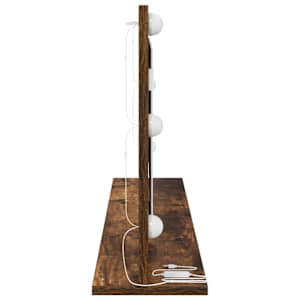 Toaletní zrcadlo Obdélníkový Kouřový dub 100 x 45 x 18 cm - obrázek 5