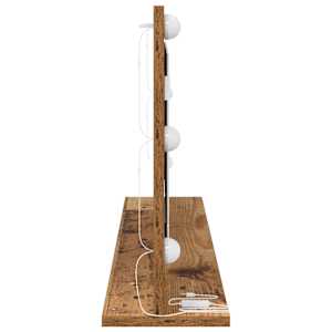 Toaletní zrcadlo Obdélníkový Staré dřevo 100 x 45 x 18 cm - obrázek 5