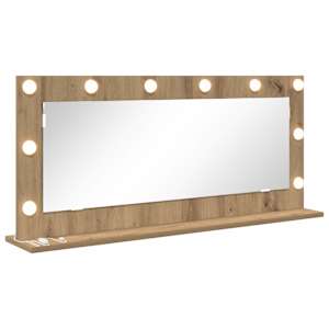 Toaletní zrcadlo Obdélníkový Artisanový dub 100 x 45 x 18 cm - obrázek 2