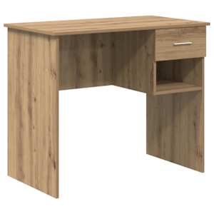 Stůl s policí Artisanový dub 90 x 49 x 75 cm kompozitní dřevo - obrázek 2