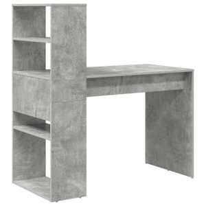 Stůl s policí Betonově šedá 113 x 54 x 120 cm kompozitní dřevo - obrázek 7
