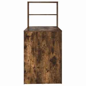 Stůl s policí Kouřový dub 113 x 54 x 120 cm kompozitní dřevo - obrázek 6