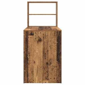 Stůl s policí Staré dřevo 113 x 54 x 120 cm kompozitní dřevo - obrázek 6
