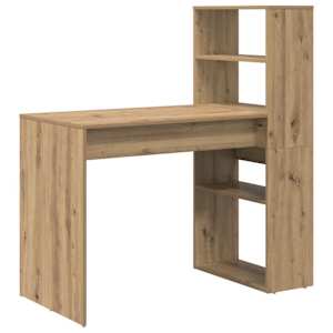 Stůl s policí Artisanový dub 113 x 54 x 120 cm kompozitní dřevo - obrázek 2
