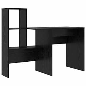 vidaXL Laud Must tamm Tehispuit 131,5 x 50 x 106,5 cm