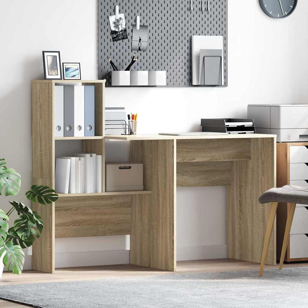 Bureau Chêne sonoma 131,5 x 50 x 106,5 cm Bois d'ingénierie