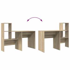 Stůl s policí Sonoma dub 131,5 x 50 x 106,5 cm kompozitní dřevo - obrázek 9