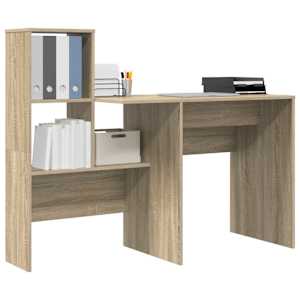 Stůl s policí Sonoma dub 131,5 x 50 x 106,5 cm kompozitní dřevo - obrázek 3