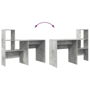 Stůl Betonově šedá 131,5 x 50 x 106,5 cm kompozitní dřevo - obrázek 9