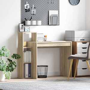 Miza s polico Sonoma hrast 100 x 40 x 90 cm Konstruiran les