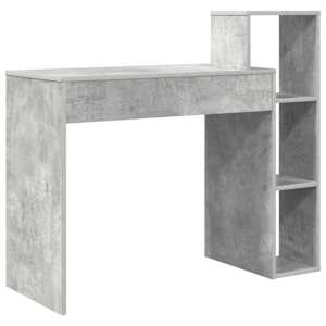Stůl s policí Betonově šedá 100 x 40 x 90 cm kompozitní dřevo - obrázek 7