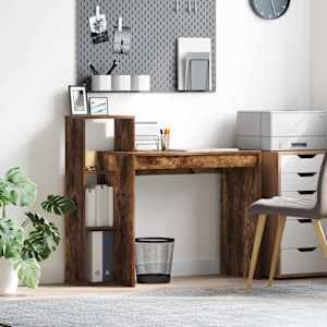 Miza s polico Dimljeni oreh 100 x 40 x 90 cm Konstruiran les
