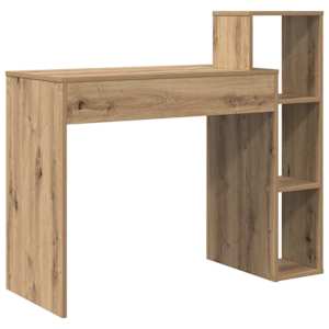 Stůl s policí Artisanový dub 100 x 40 x 90 cm kompozitní dřevo - obrázek 7