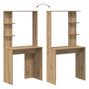 Stůl Artisanový dub 78,5 x 37 x 154,5 cm kompozitní dřevo - obrázek 9