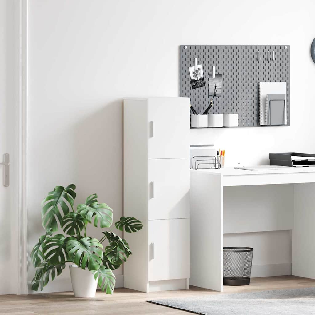 vidaXL Highboard Weiß 31,5 x 32 x 124 cm Holzwerkstoff