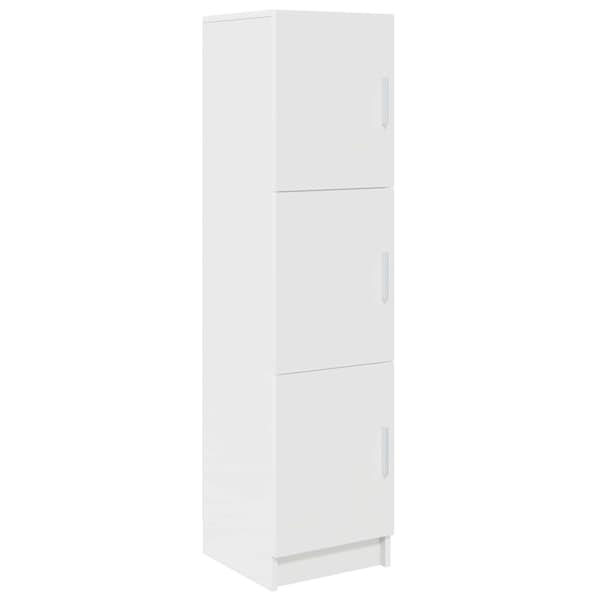 vidaXL K&otilde;rgushein Valge 31.5 x 32 x 122.5 cm