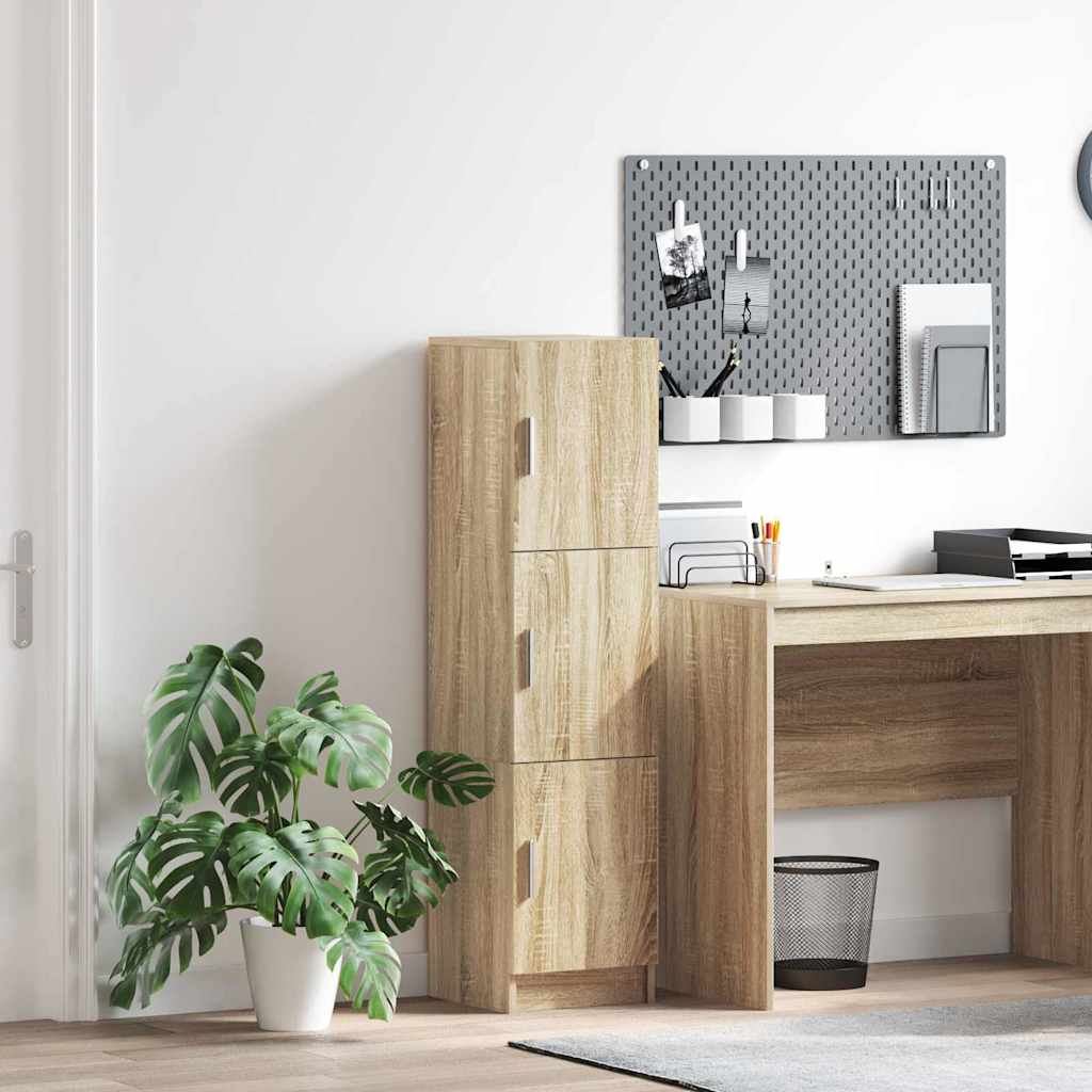 vidaXL Highboard Sonoma Eiche 31,5 x 32 x 124 cm Holzwerkstoff